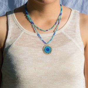 Handmade Bead Necklaces Gold New Set Accessories